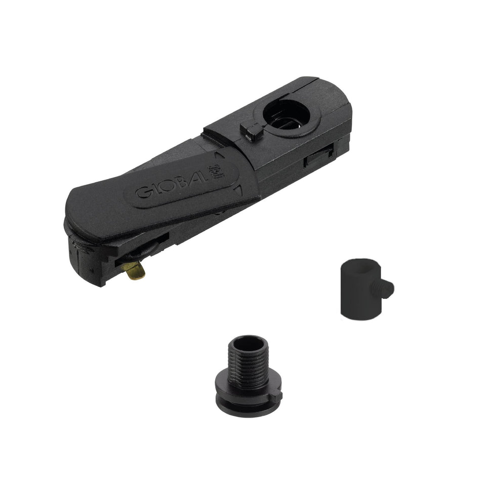 DLS Lighting, 1-Phasen Adapter mit Zugentlastung und Nippel, Schwarz, Produktbild