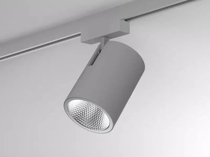Molto Luce, 2-Phasen Stromschienenstrahler Dash 2, Grau, professionelle Schienenbeleuchtung