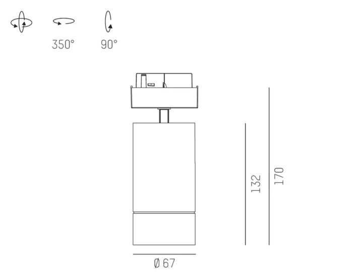 2-Phasen Stromschienenstrahler Mova S GU10