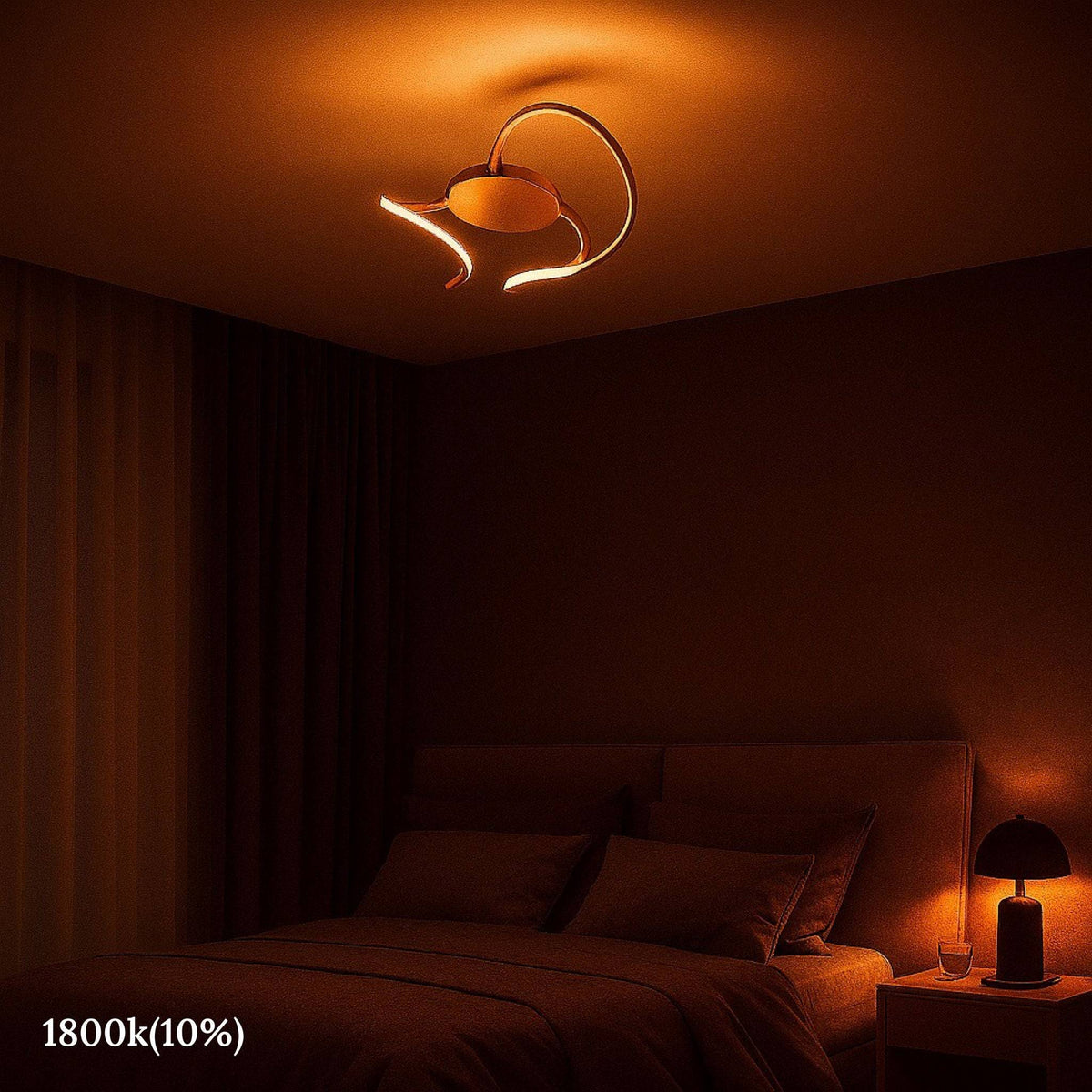 Stimmungslicht, warmes Licht, LED Deckenleuchte, Scia, schwarzes Design