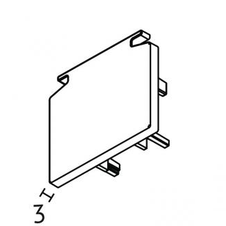 3-phase end cap Track by Eutrac