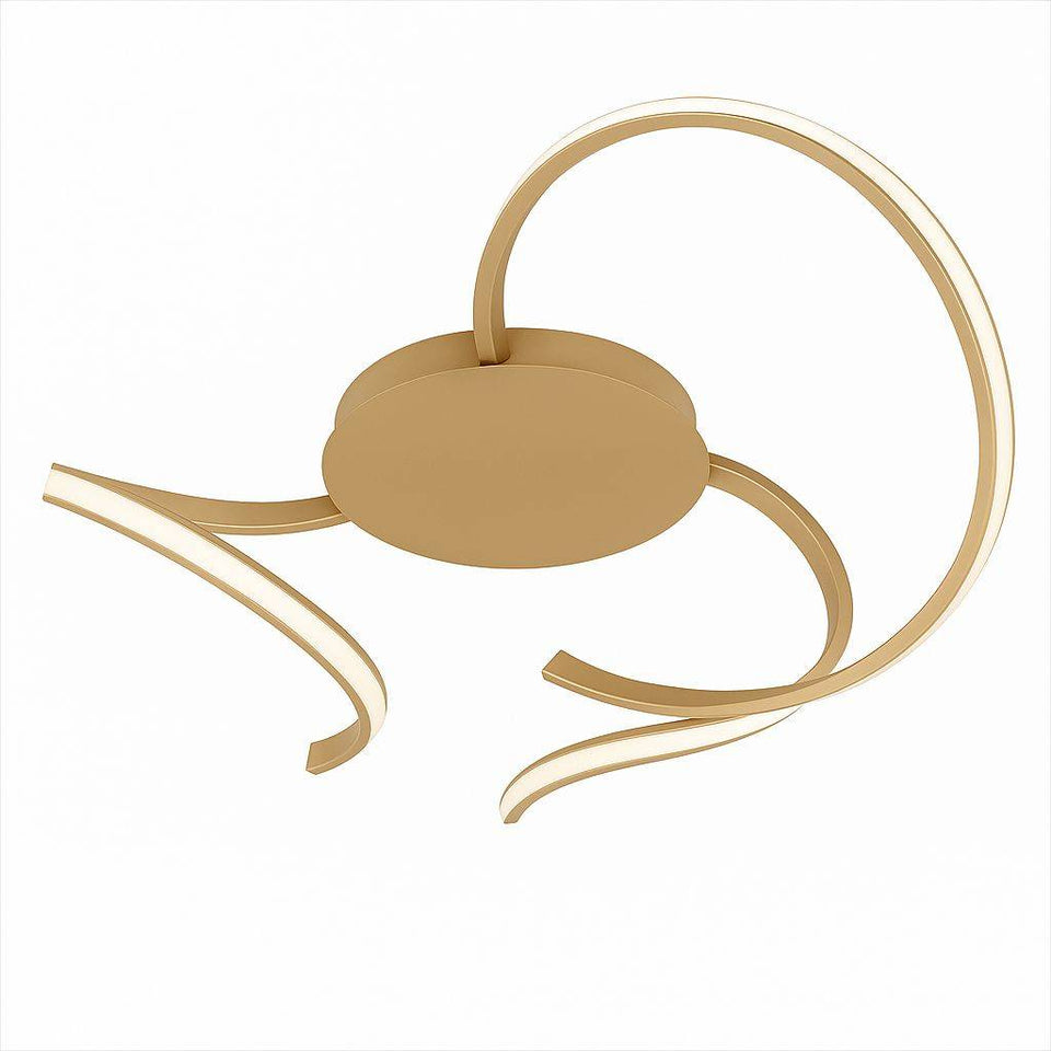 LED Deckenleuchte Warmdim Scia, modernes Design, goldfarben, Beleuchtung