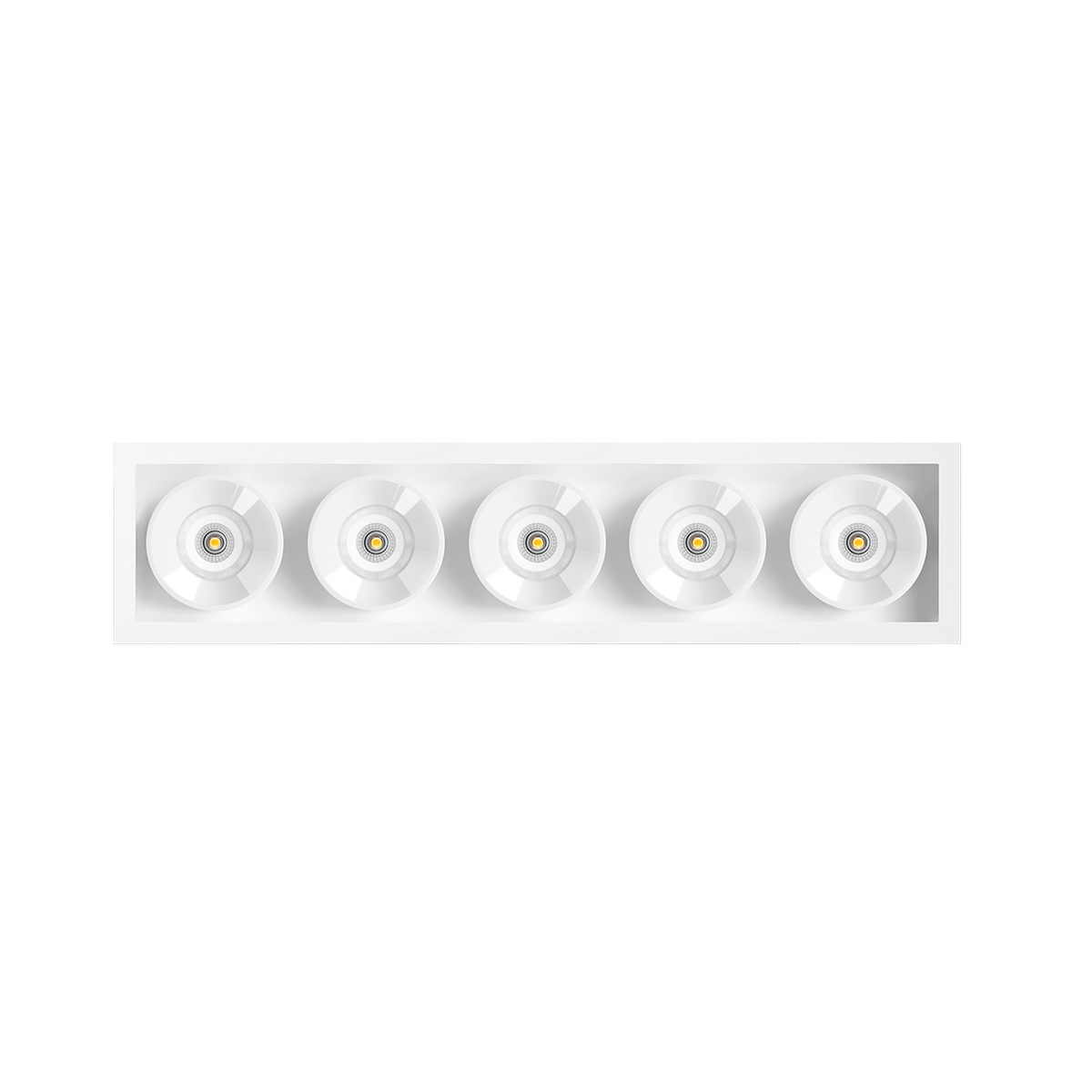 Arkoslight Black Foster LED Spots 5-fach, weiss, Vorderansicht
