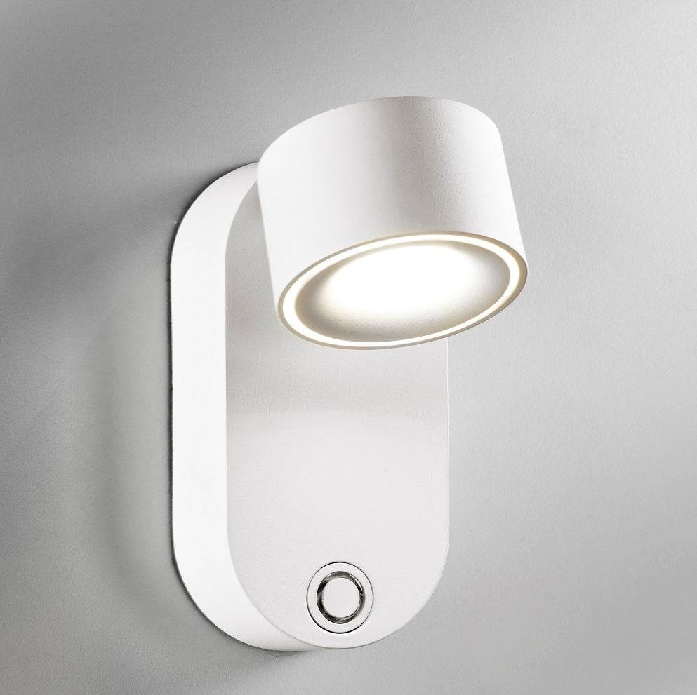 Lupia Licht, Wandleuchte Bloc Akku, Weiss Wand, kabellose Lichtlösung
