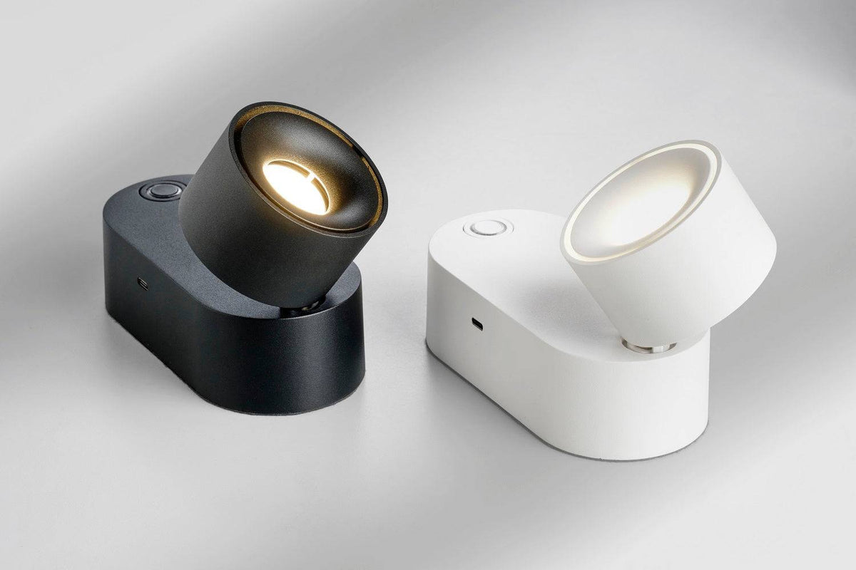 Lupia Licht, Wandleuchte Bloc Akku, Weiss und Schwarz, moderne Wandleuchte