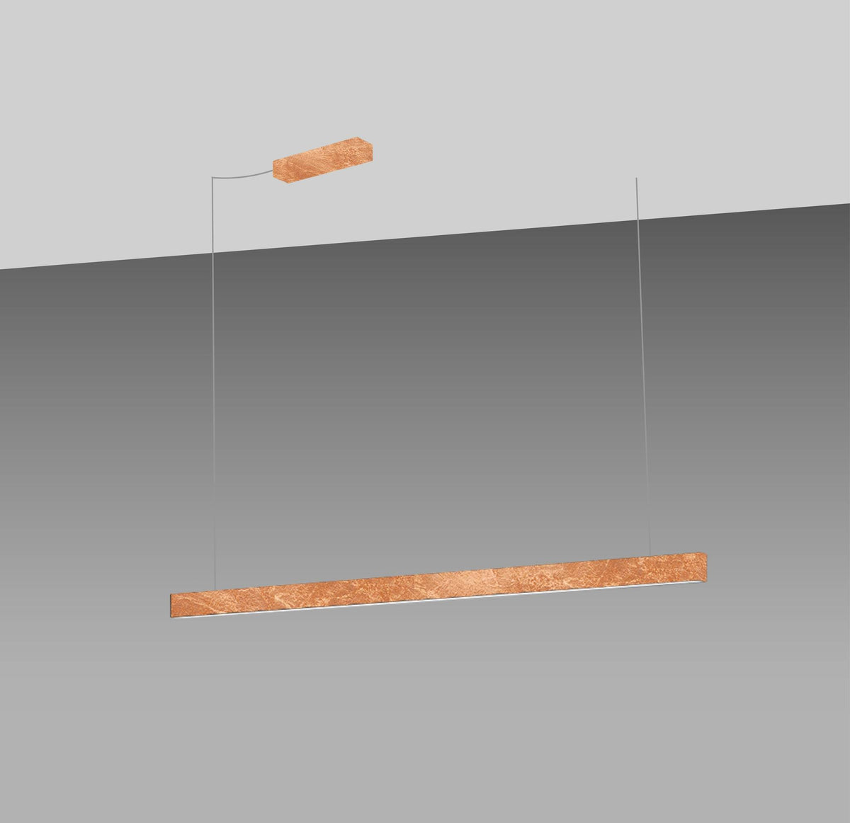 Braga, Pendelleuchte Elle, Blattkupfer 133cm, Produktbild