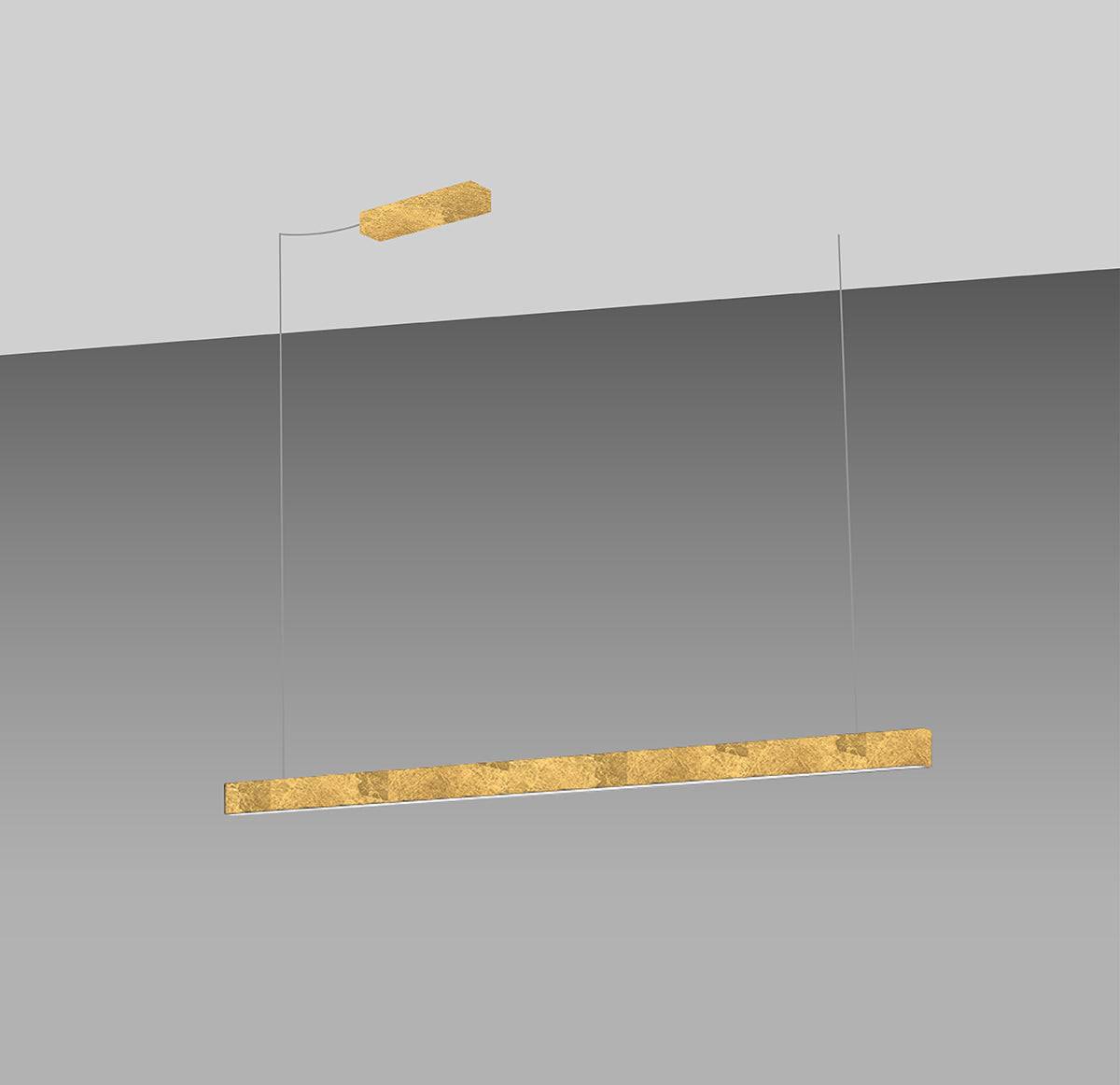 Braga, Pendelleuchte Elle, Blattgold 133cm, Produktbild