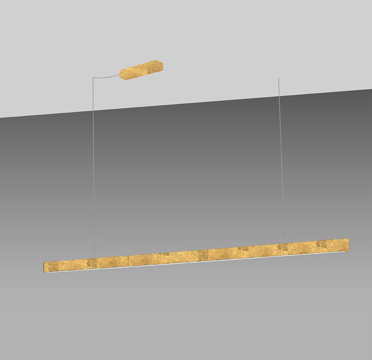 Braga, Pendelleuchte Elle, Blattgold 163cm, Produktbild