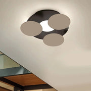 Braga, Deckenleuchte Nuvola 35cm, Taupe-Schwarz, hochwertige Lichtlösung