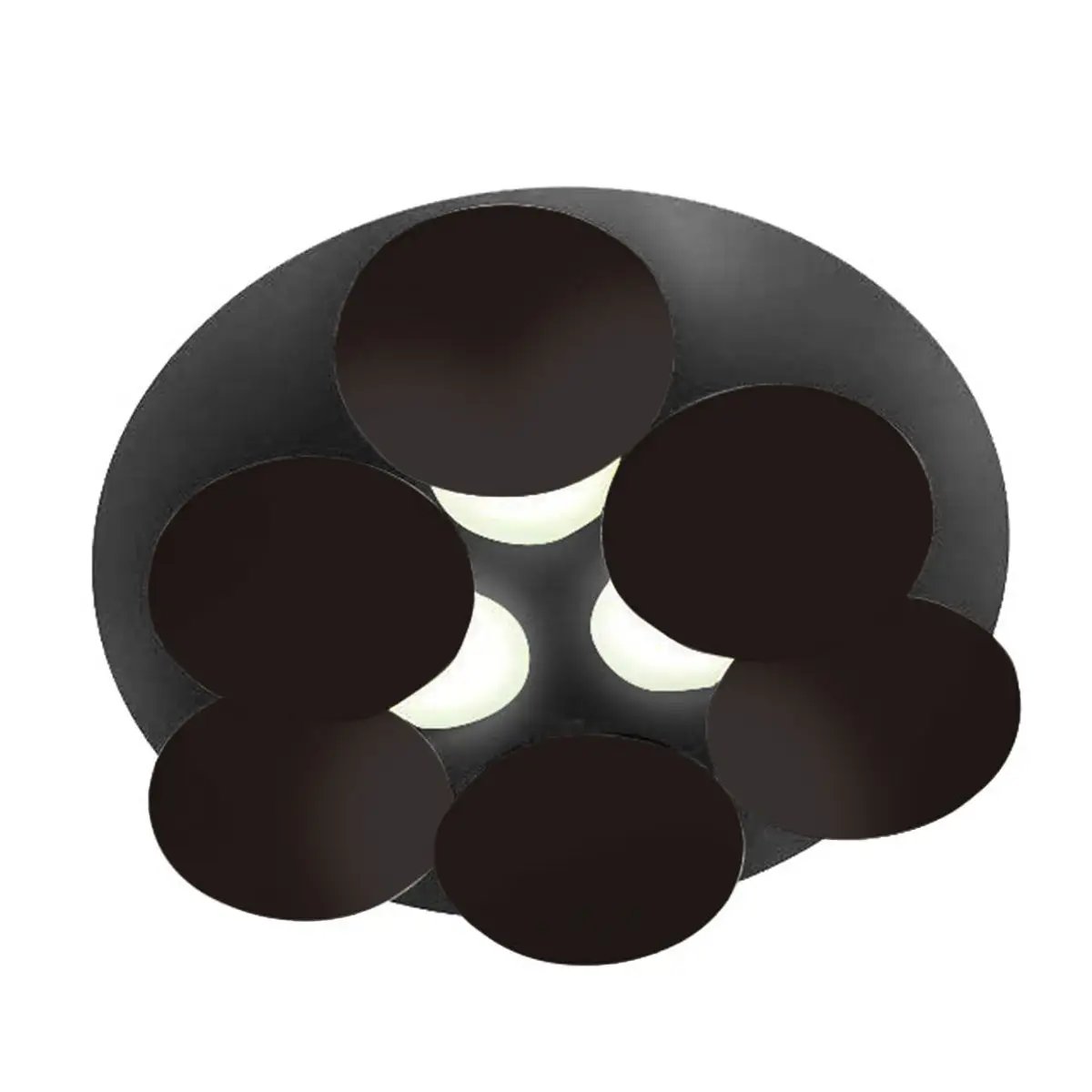 Braga, Deckenleuchte Nuvola 45cm, Schwarz-Schwarz, moderne Lichtlösung