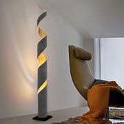 Braga, Stehleuchte Truciolo LED, Eisen-Blattgold, dekorative Stehleuchte