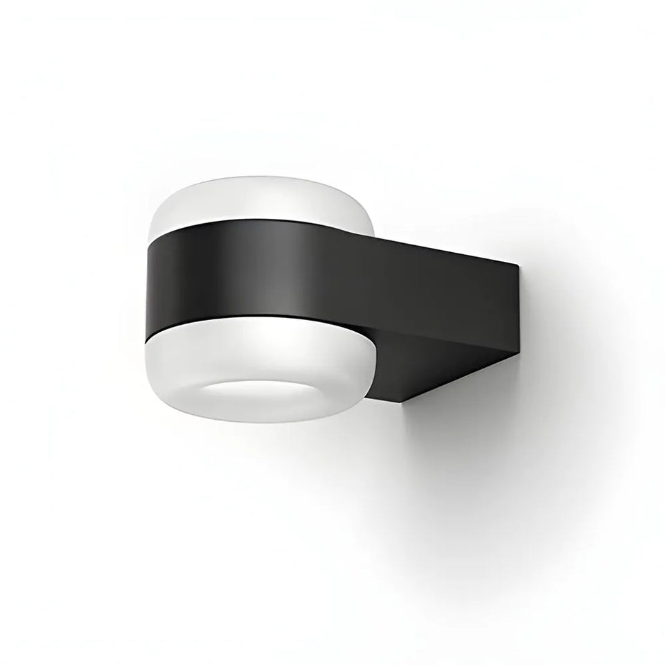 Serien Wandleuchte Cavity Wall S, schwarz-weiss, Vorderansicht