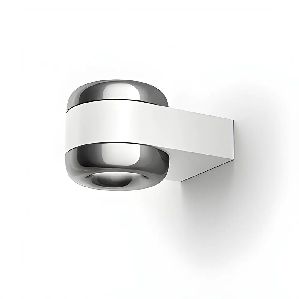 Serien Wandleuchte Cavity Wall S, weiss-aluminium, Vorderansicht