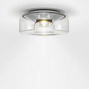 Deckenleuchte Curling M, Ø25cm, klarem Glas, stilvolle Beleuchtung