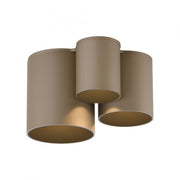 Pure, Deckenleuchte Point, dreiflammig Bronze, stilvolle Raumbeleuchtung