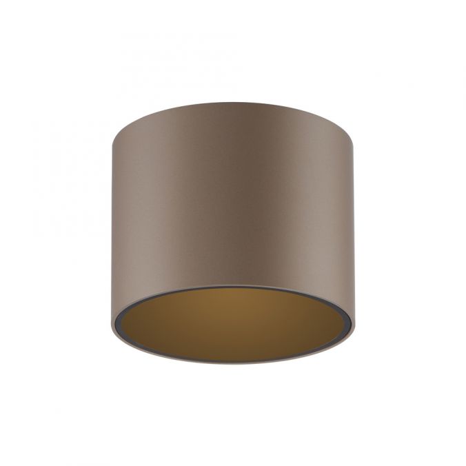 Pure, Deckenleuchte Point, einflammig kurz Bronze, stilvolle Lichtlösung
