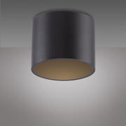 Pure, Deckenleuchte Point, einflammig kurz Schwarz Detail, hochwertige Lichtlösung