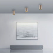 Pure, Deckenleuchte Point, einflammig lang Bronze Raumbild, stilvolle Lichtlösung