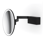 Wandkosmetikspiegel Vision, schwarz, runder Spiegel, Badezimmer