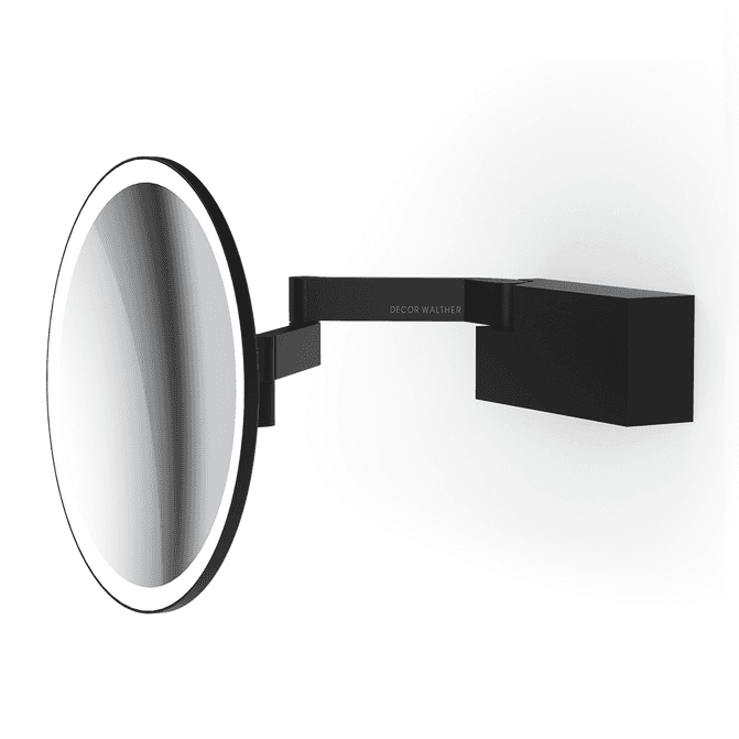 Wandkosmetikspiegel Vision, schwarz, runder Spiegel, Badezimmer