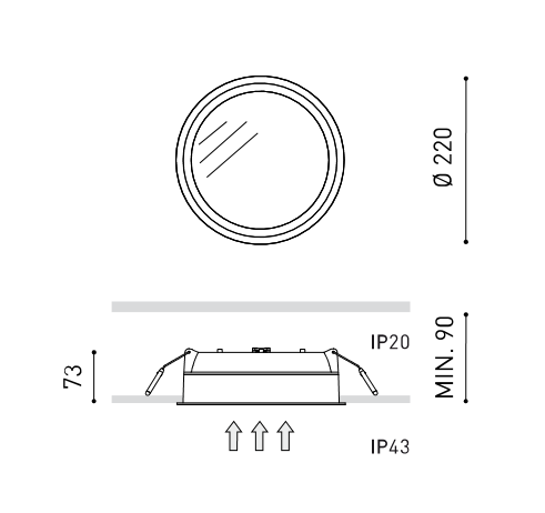 Deckeneinbauleuchte Deep