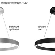 B-Leuchten, Pendelleuchte Delta, Varianten, stilvolle Esstischbeleuchtung