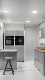 Arkoslight LED Einbauleuchte Drop micro matt, schwarz, moderne Anwendung in der Küche