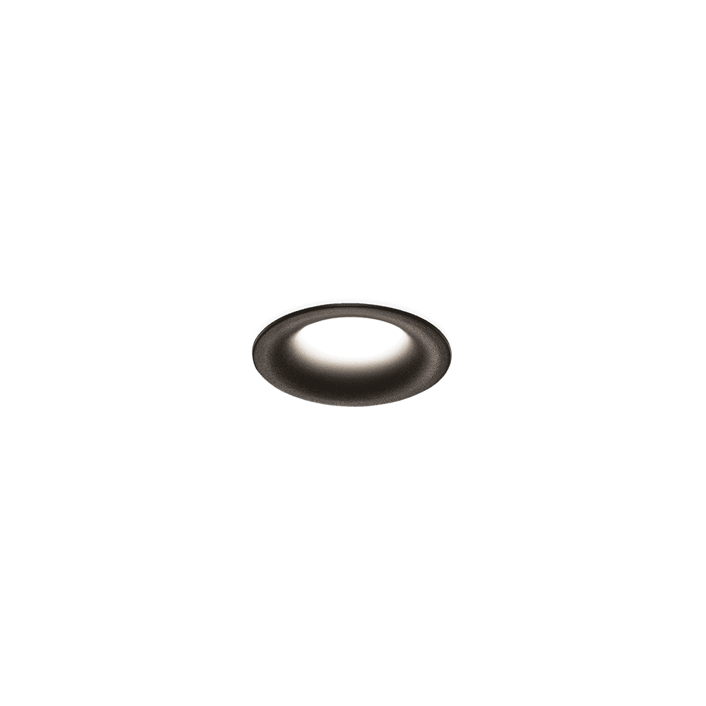 Arkoslight Deckeneinbauleuchte Drop micro matt, schwarz, Vorderansicht