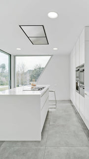 Arkoslight LED Einbauleuchte Drop micro matt, weiss, moderne Anwendung im Wohnzimmer