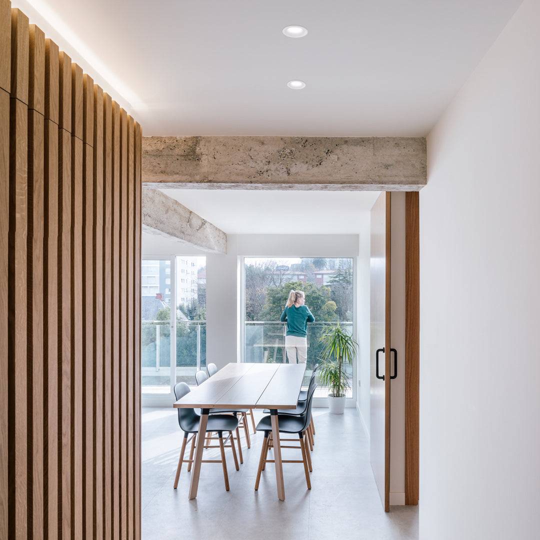 Arkoslight LED Einbauleuchte Drop micro matt, weiss, moderne Anwendung im Wohnbereich