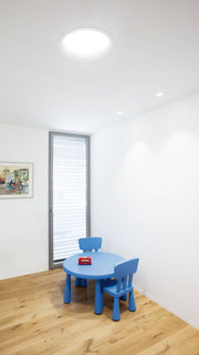 Arkoslight LED Einbauleuchte Drop micro matt, schwarz, moderne Anwendung im Wohnzimmer