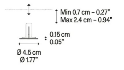 Lodes, Einbau-Deckenbaldachin Recessed Micro, Skizze, technische Lichtplanung