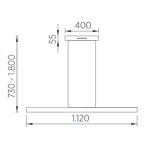 GKS Knapstein, Knapstein Linda - Höhenverstellbare LED-Pendelleuchte, 112cm, Skizze