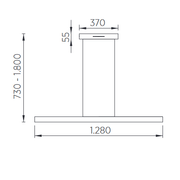 GKS Knapstein, Pendelleuchte Linn mit Lift-Funktion, 128cm, Skizze