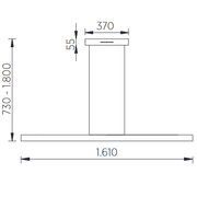 GKS Knapstein, Pendelleuchte Linn mit Lift-Funktion, 161cm, Skizze