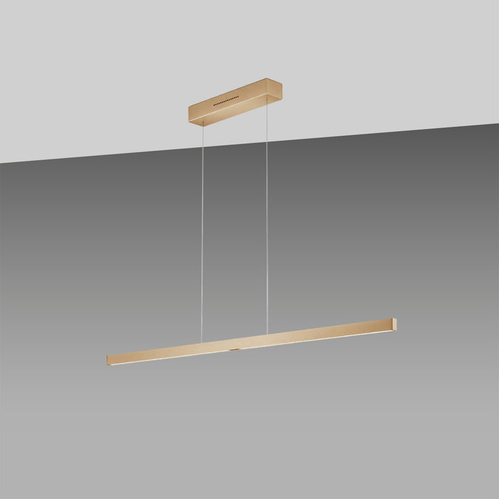 Lámpara colgante Linn con función de elevación 128cm, bronce, liquidación