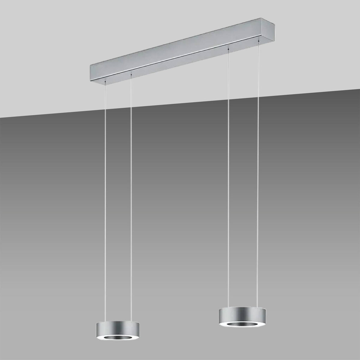 GKS Knapstein, Pendelleuchte Zera, Nickel 2-flammig, Produktbild