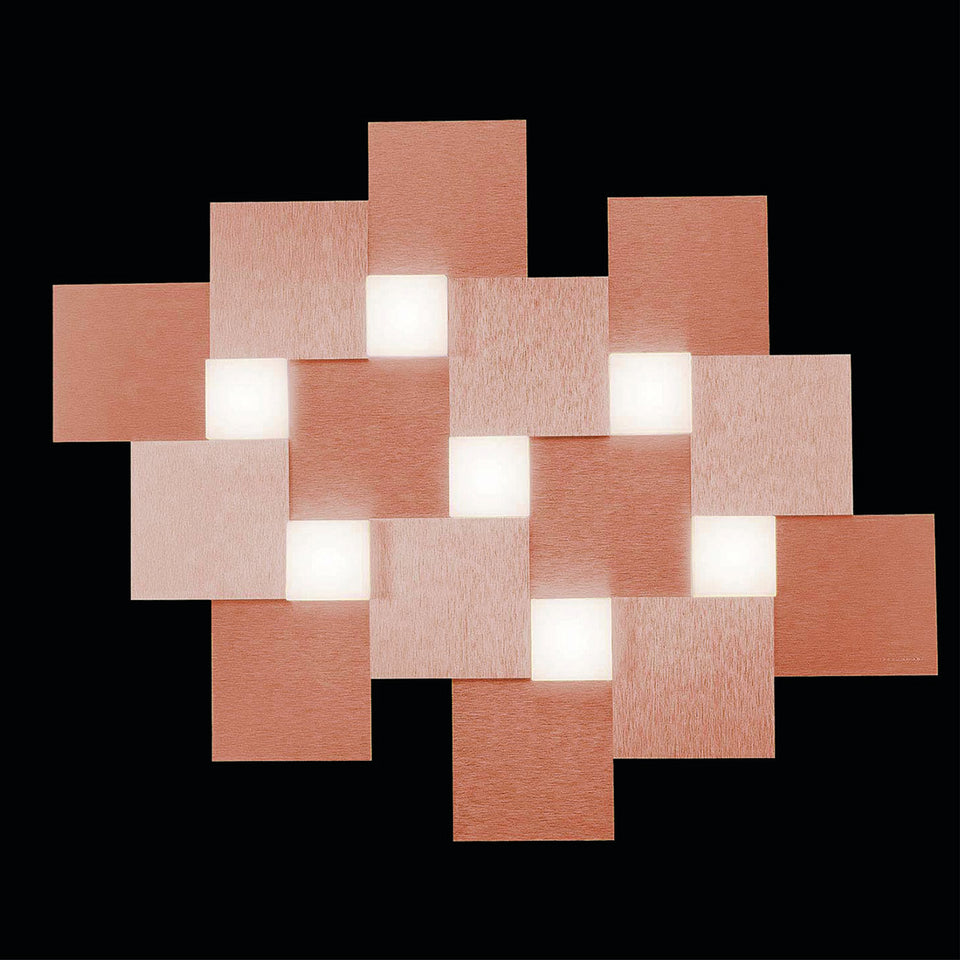 Grossmann, LED-Wand-/Deckenleuchte CREO 7-flg., Bronzebraun, stilvolle Raumbeleuchtung