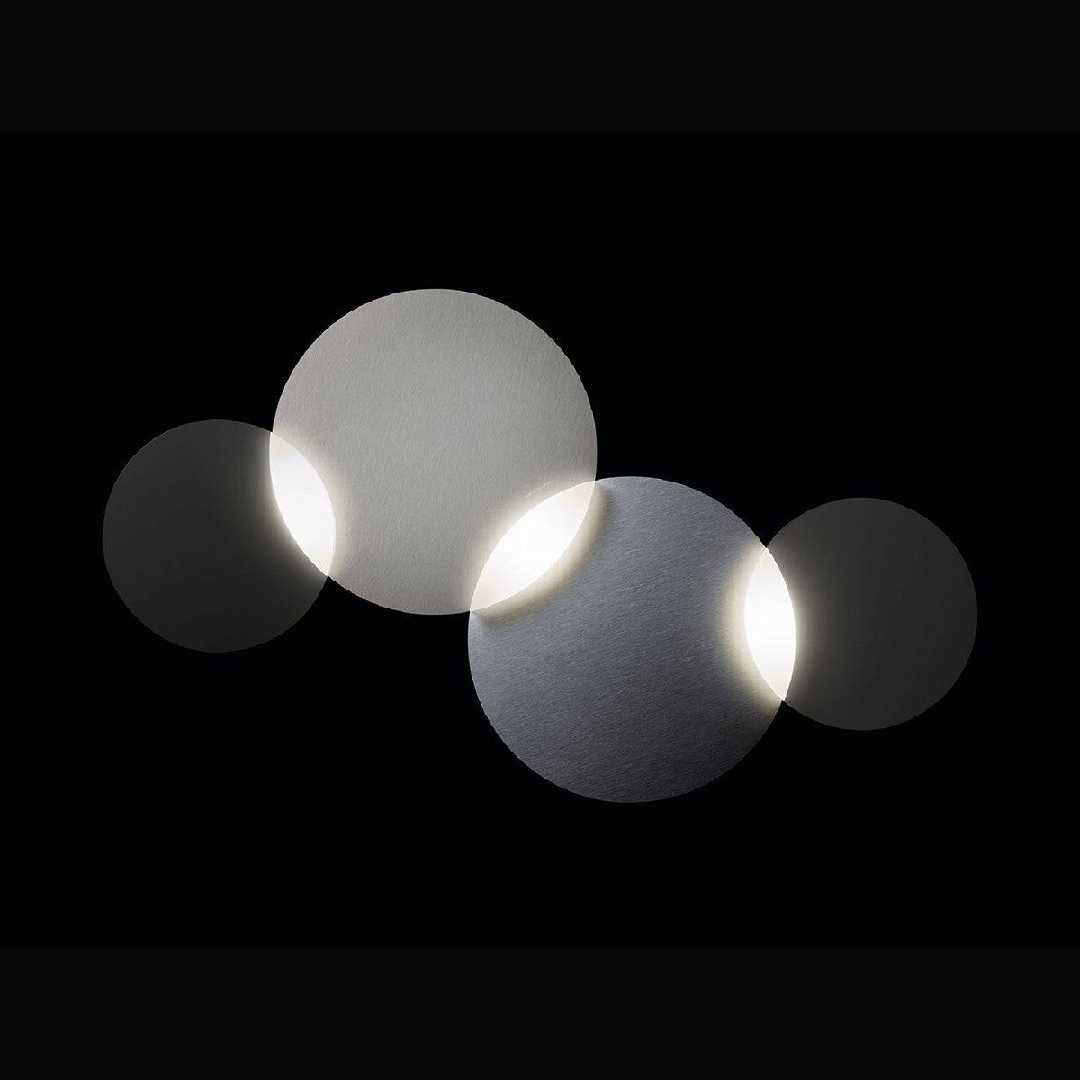 Grossmann, Wand-/Deckenleuchte CIRC, Mittel Silber, stilvolle Raumbeleuchtung