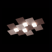 Grossmann, LED-Wand-/Deckenleuchte CREO 4-flg., Bronzebraun Detail, hochwertige Raumbeleuchtung