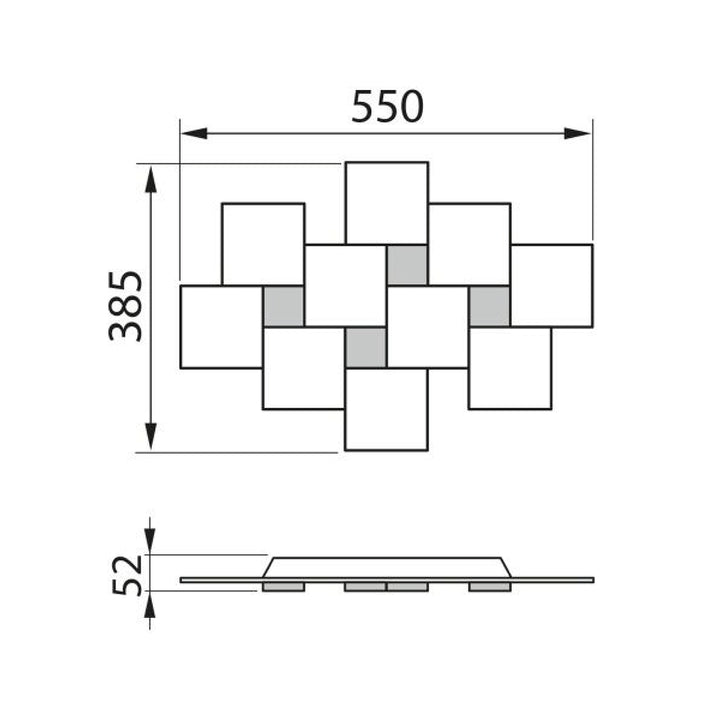 LED-Wand-/Deckenleuchte CREO, 4-flg.