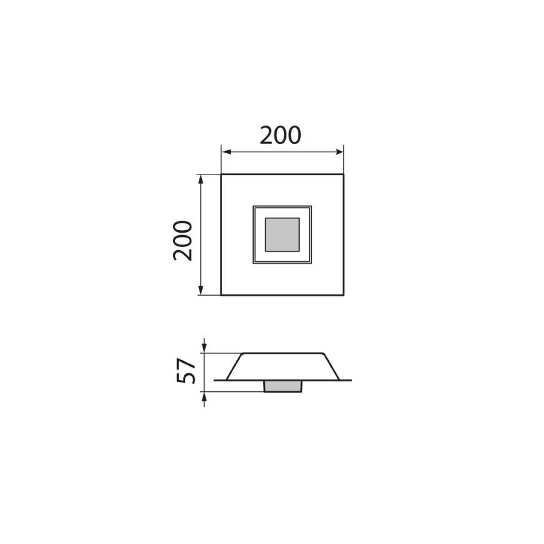 Wand-/ Deckenleuchte Karree 1-flammig