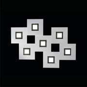 Grossmann, Wand-/Deckenleuchte Karree 7-flammig, Aluminium Schwarz, moderne Lichtlösung