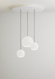 Komot, KOS Trio Small Baldachin rund, Raumbild, stilvolle Lichtlösung