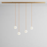 Komot, Pendelleuchte KOS Quattro 200cm, Gold-Orange, Produktbild kleines Glas