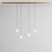 Komot, Pendelleuchte KOS Quattro 200cm, Gold-Schwarz, Produktbild kleines Glas