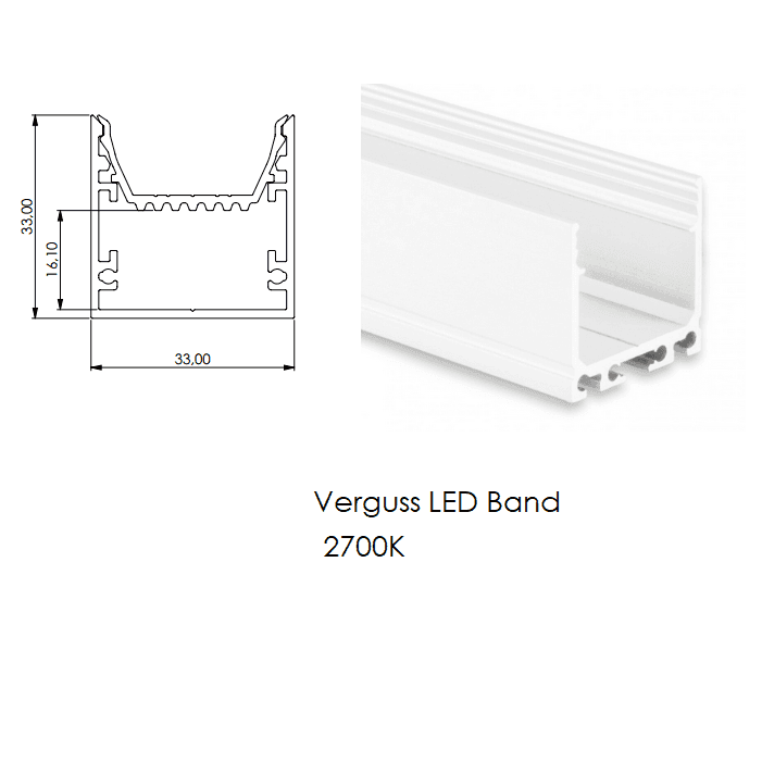LUX-IT, LED-Profil Selli 33x33mm, Skizze, professionelle LED Lichtplanung