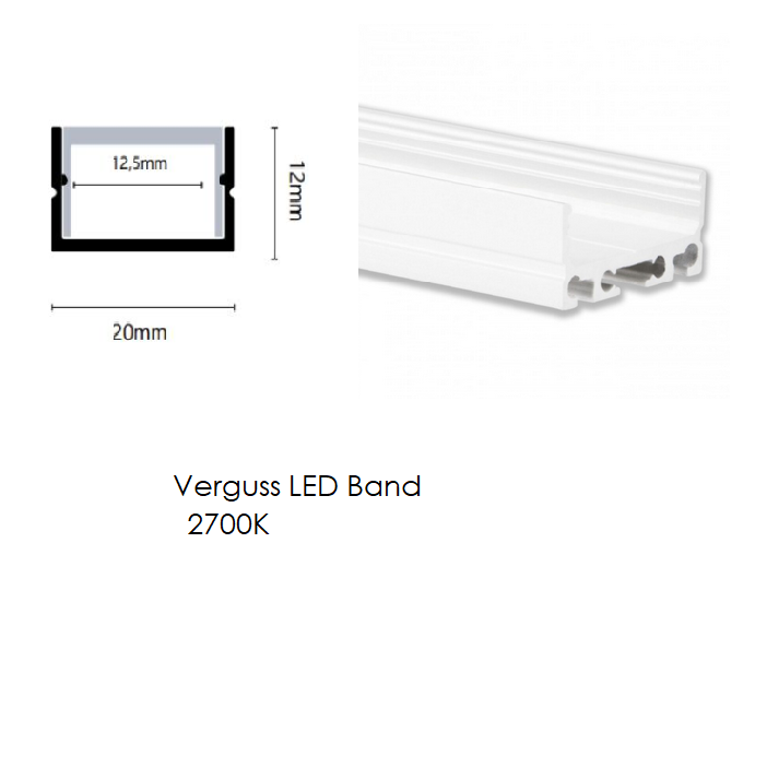 LED-Verguss Profil Vera 20x12mm