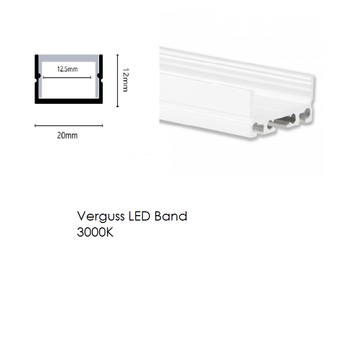 LED-Verguss Profil Vera 20x12mm