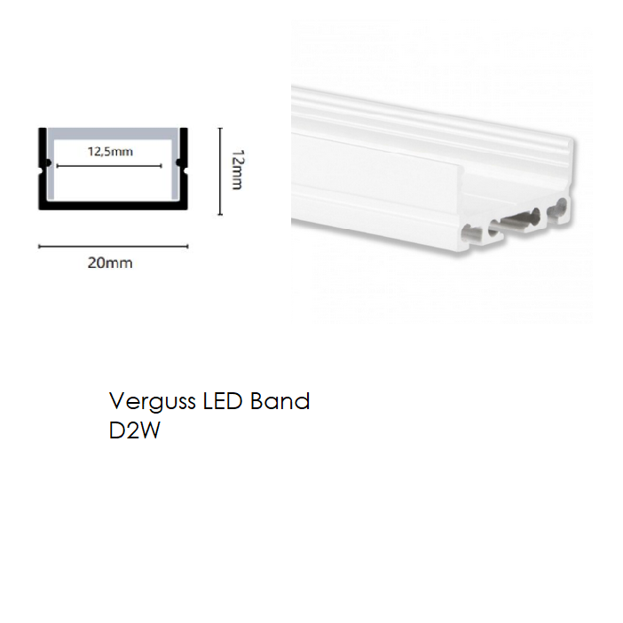 LED-Verguss Profil Vera 20x12mm
